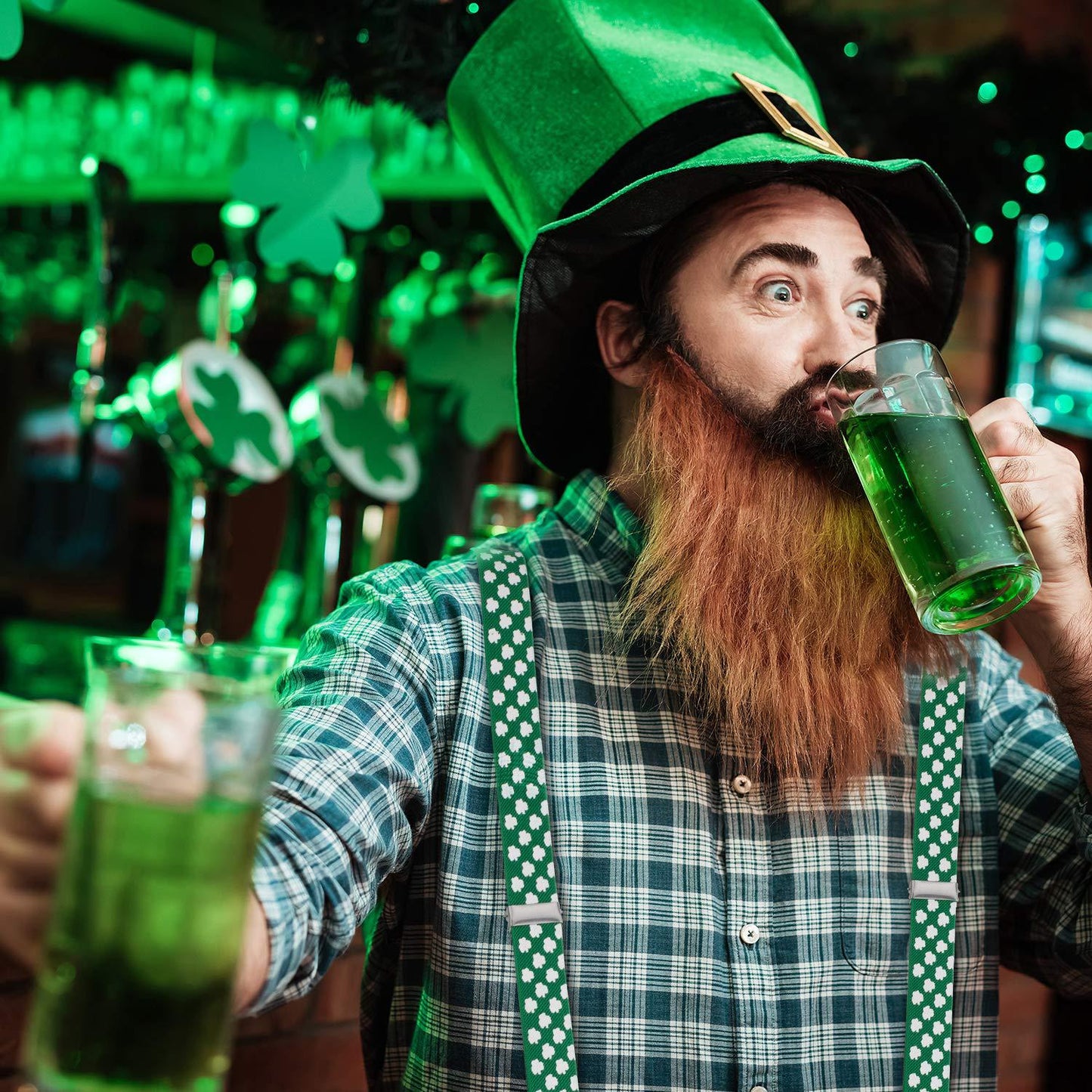 Irish Shamrock Back Bow Tie Three Piece