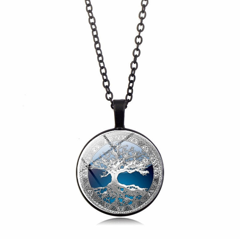 Celtic Tree Time Gem Necklace