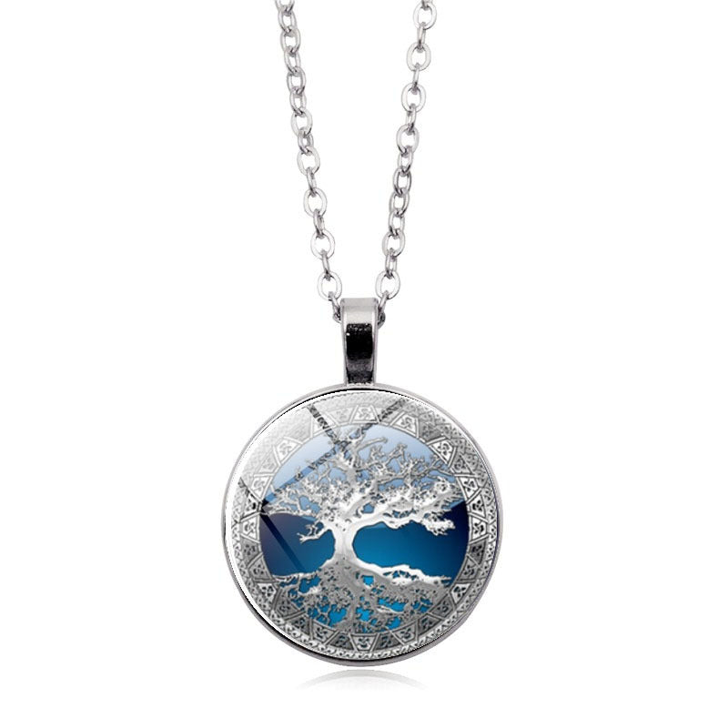 Celtic Tree Time Gem Necklace