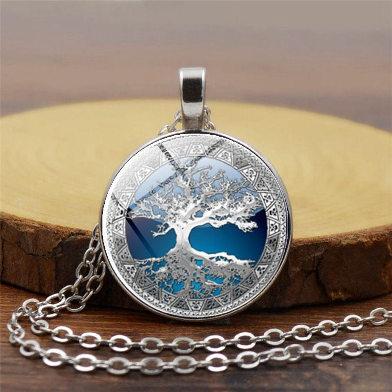 Celtic Tree Time Gem Necklace