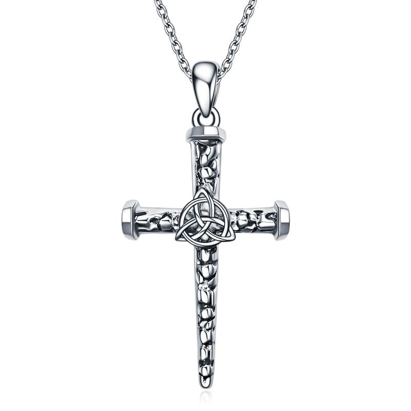 Celtic Cross Necklace for Men Sterling Silver Gifts for Men Women
