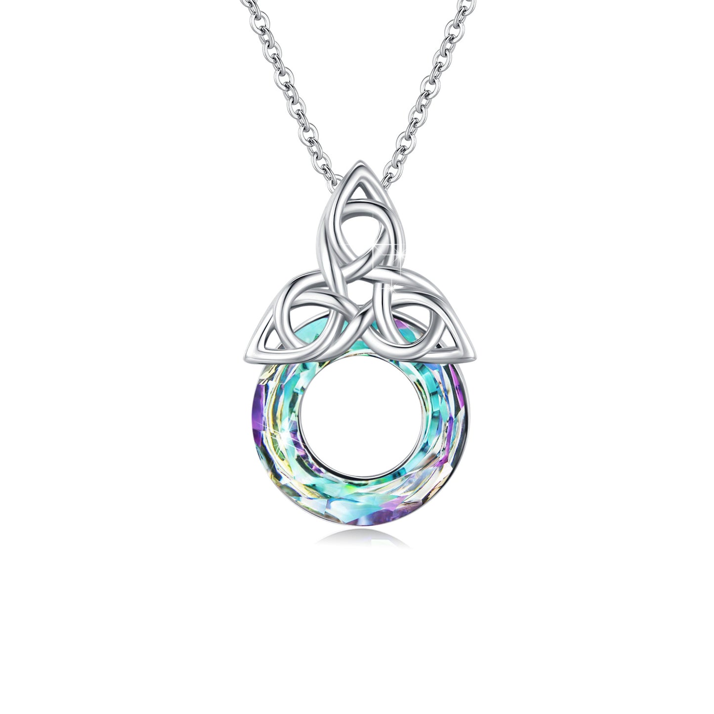 Celtic Crystal Ring Necklace
