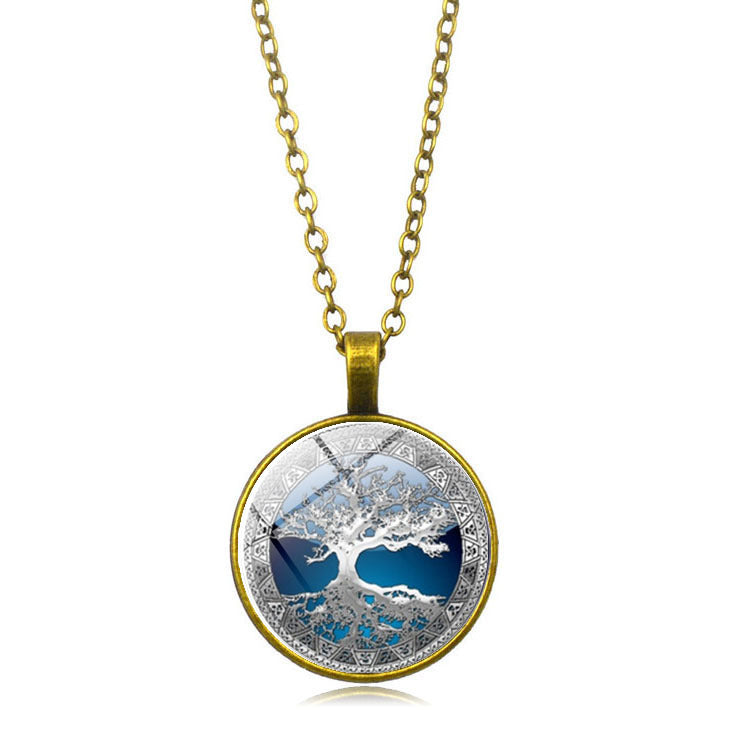 Celtic Tree Time Gem Necklace