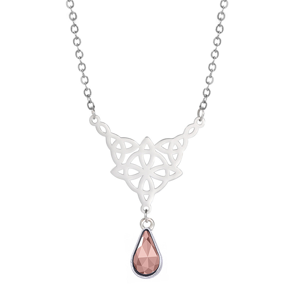 New Irish Knot Pendant Crystal Necklace