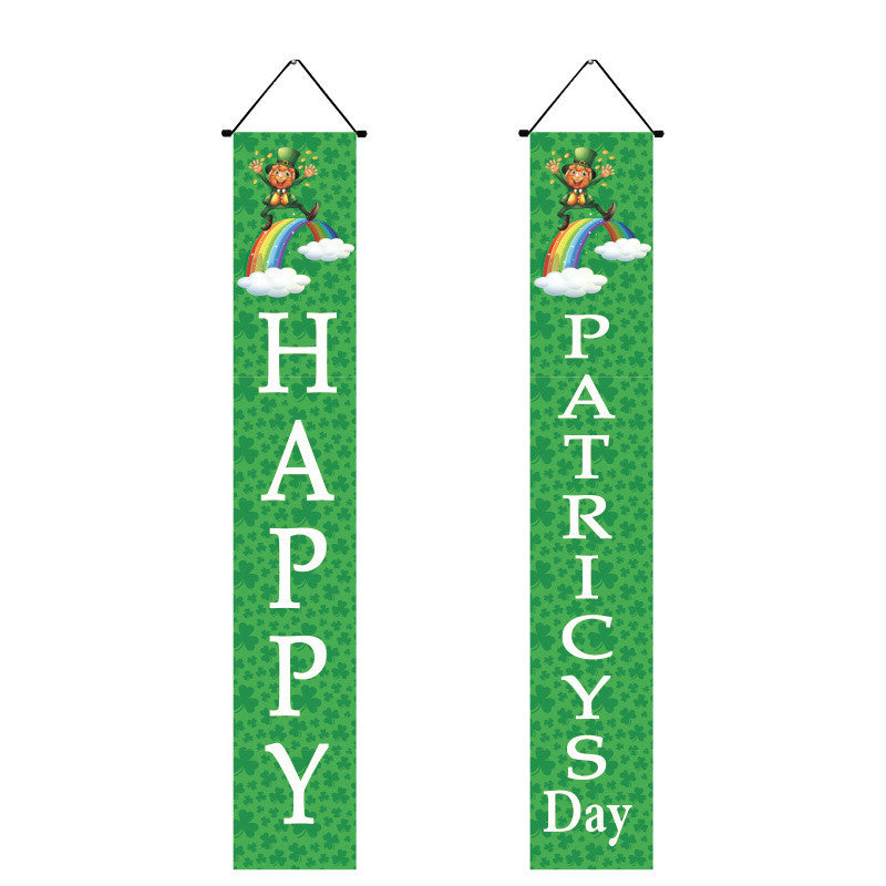 Irish National Day Porch Couplet With Flag