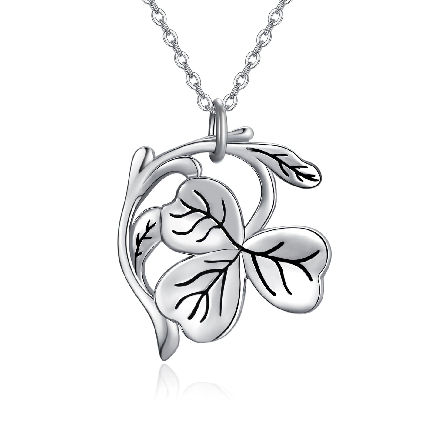 Shamrock Necklace for Women Three Leaf Clover Pendant Necklace Mothers Day Necklaces Lucky Jewelry Gifts