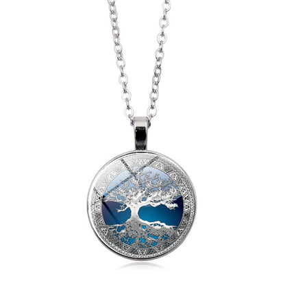 Celtic Tree Time Gem Necklace
